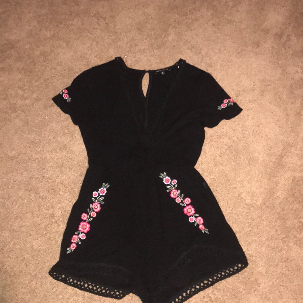 Kendall and Kylie black wrap romper